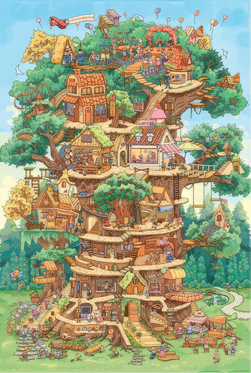 momibook-92826-01-wonderful-treehouse-adventure-team-1000-pieces-jigsaw-puzzle