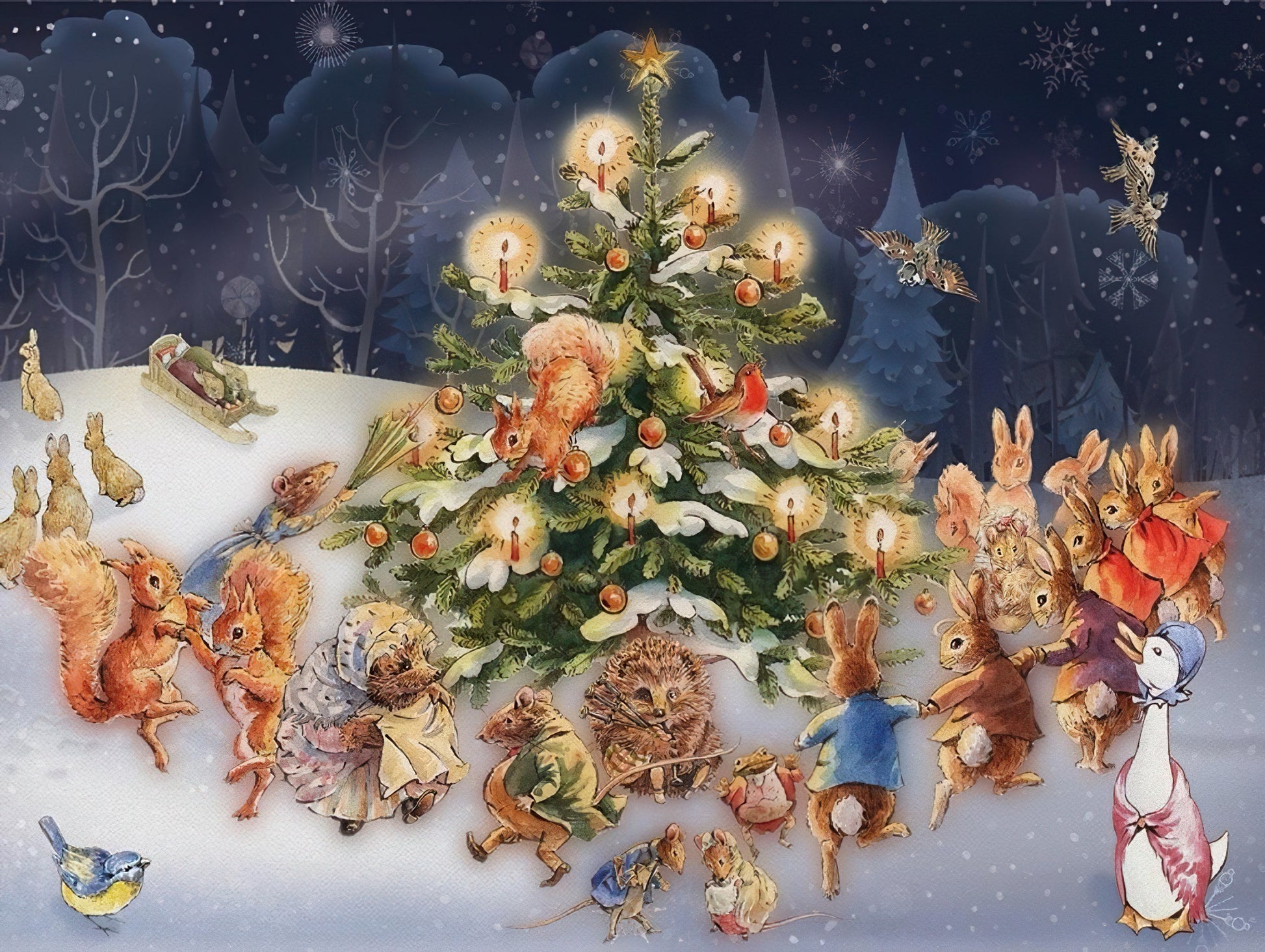 new-york-puzzle-npzbp2158-peter-rabbit-around-the-christmas-tree-500-pieces-jigsaw-puzzle