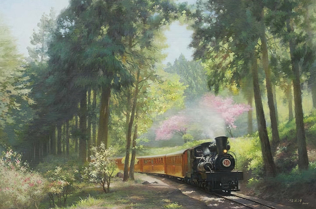 p2art-01-036-train-spring-outing-alishan-railway-1000-pieces-jigsaw-puzzle