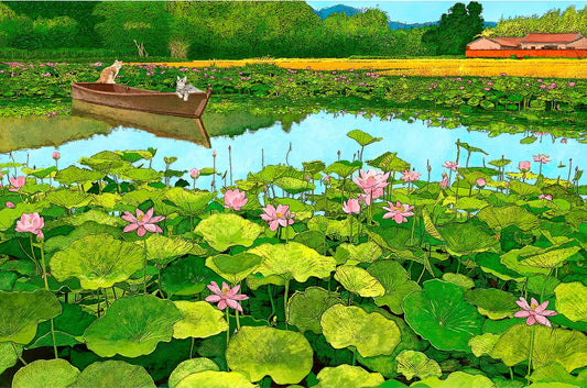 P2Art 1-034　Scenery • Summer Lotus Wind　1000 Pieces Jigsaw Puzzle