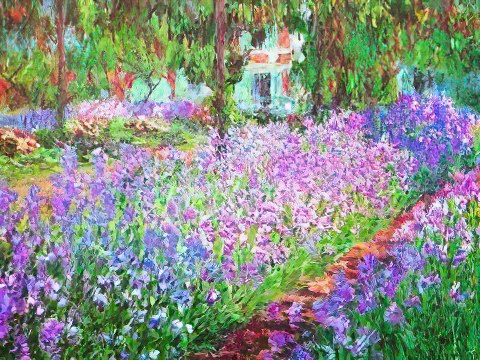 p2art-24-006-fine-art-iris-in-the-garden-204-pieces-jigsaw-puzzle