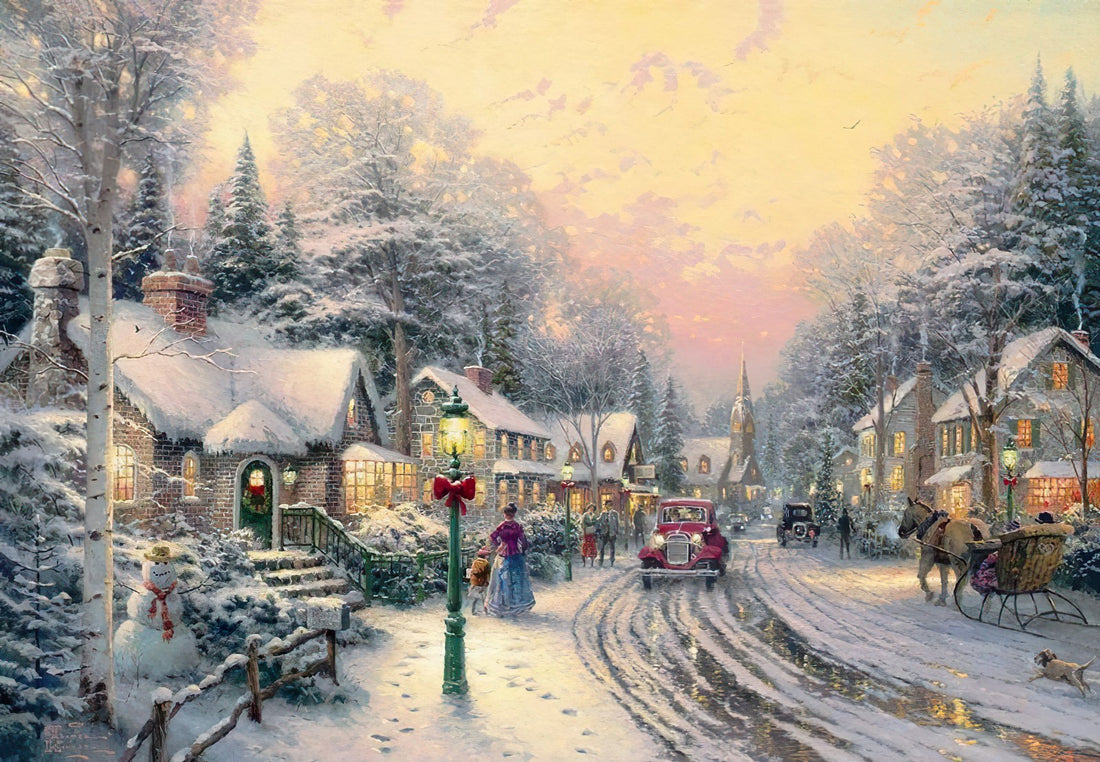 p2art-24-014-scenery-street-in-the-snow-204-pieces-jigsaw-puzzle