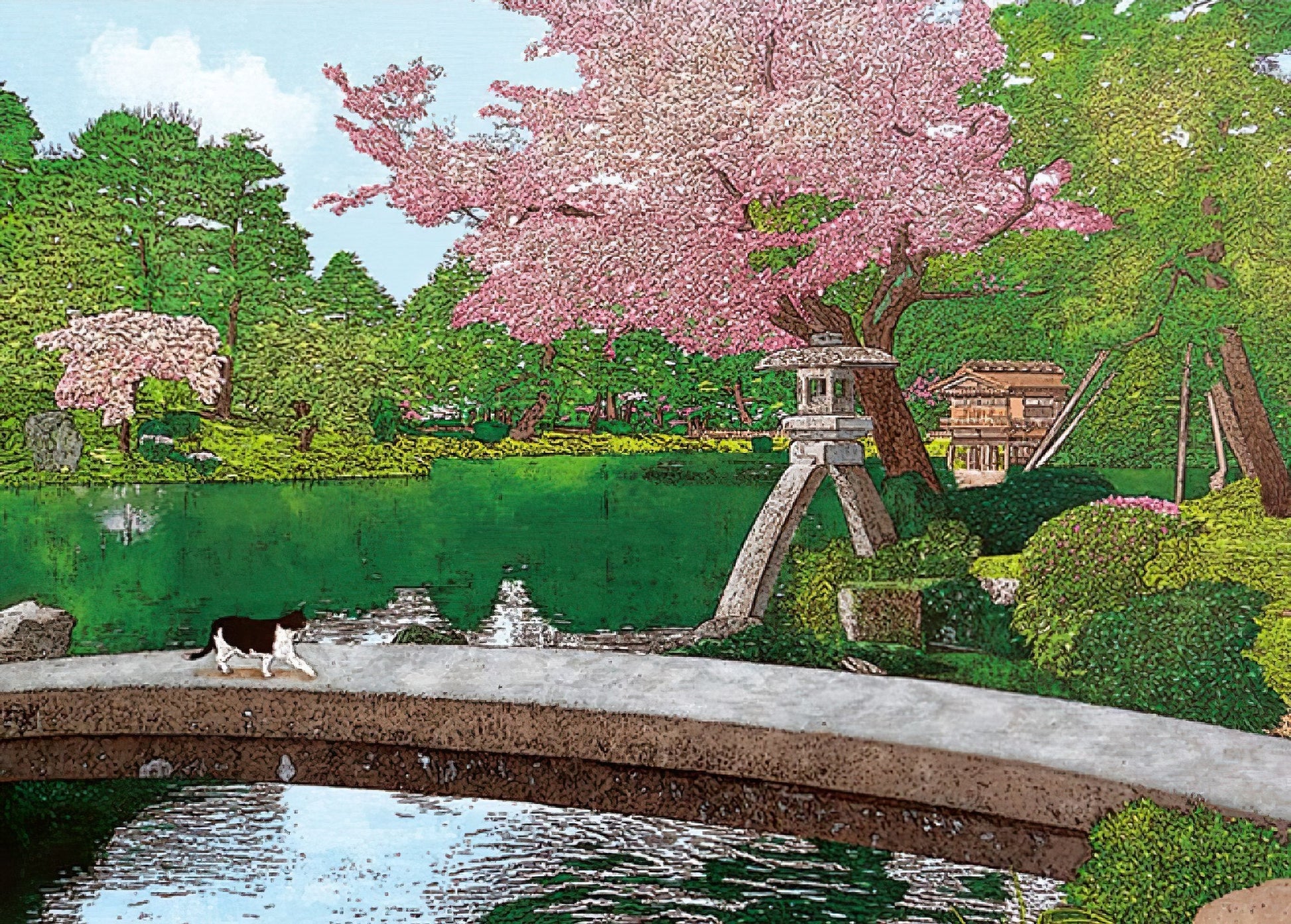 p2art-25-037-scenery-pink-cherry-garden-520-pieces-jigsaw-puzzle