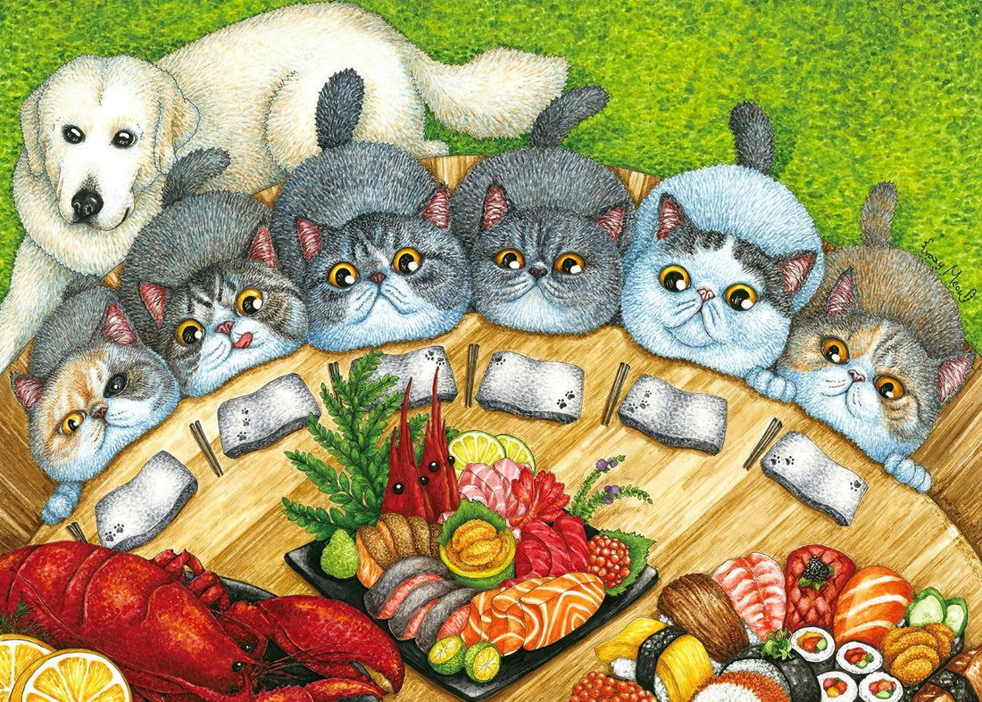 p2art-25-053-animal-reunion-dinner-full-of-furry-kids-520-pieces-jigsaw-puzzle