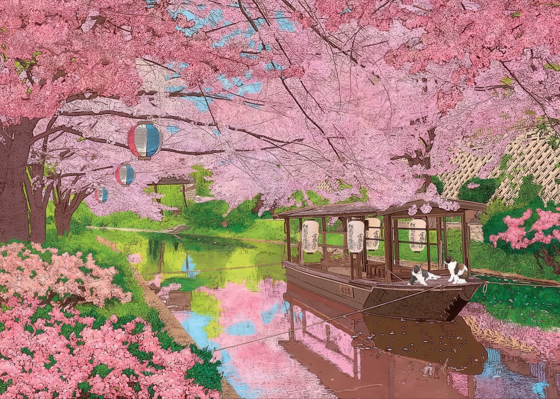 p2art-25-064-scenery-pink-cherry-blossoms-and-flowers-flying-in-the-sky-520-pieces-jigsaw-puzzle