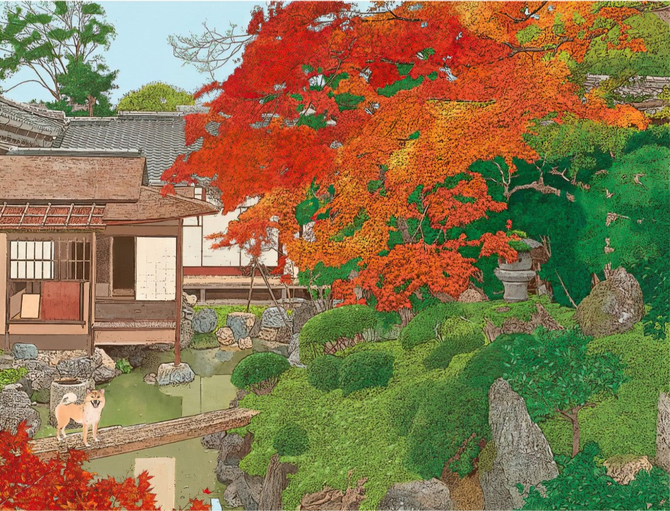 p2art-p2022-19-scenery-peaceful-maple-color-postcard