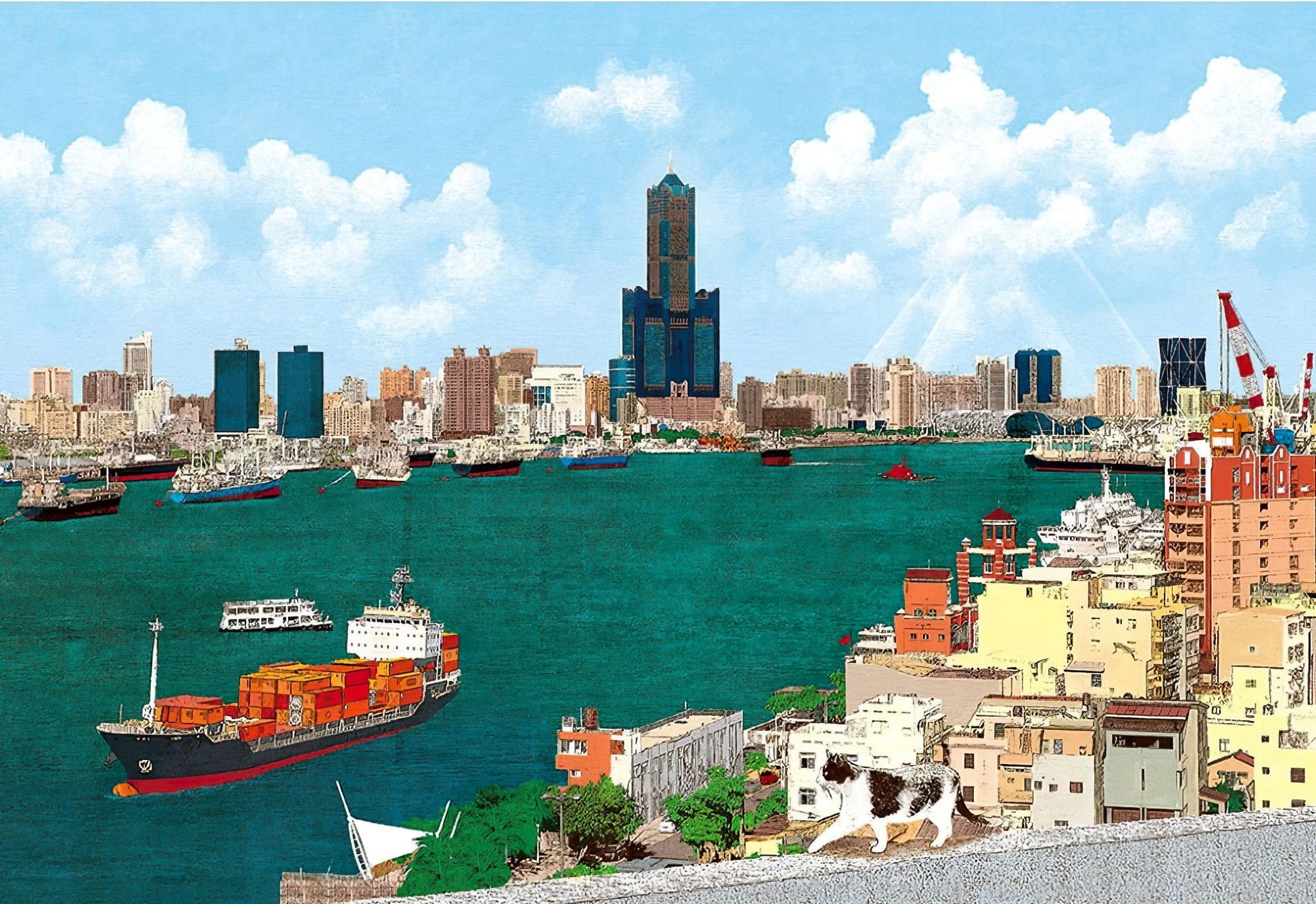 p2art-s108-002-scenery-big-ships-entering-hong-kong-108-pieces-jigsaw-puzzle