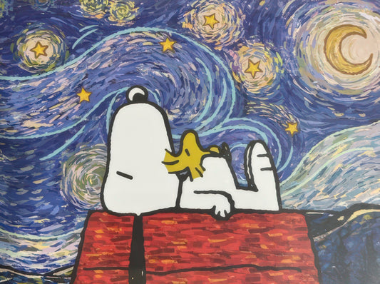 Peanuts 44096　Peanuts • Lie Down And Watch The Starry Night　520 Pieces Jigsaw Puzzle