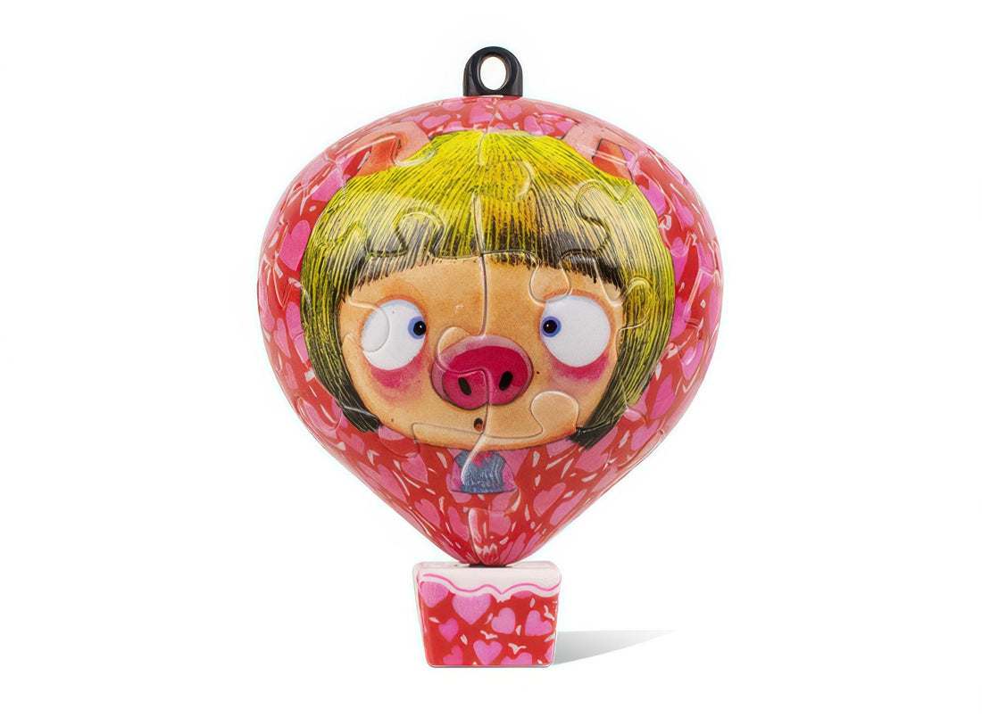 pintoo-ab1036-illustration-my-little-perfect-world-little-piggy-28-pieces-plastic-keychain-puzzle