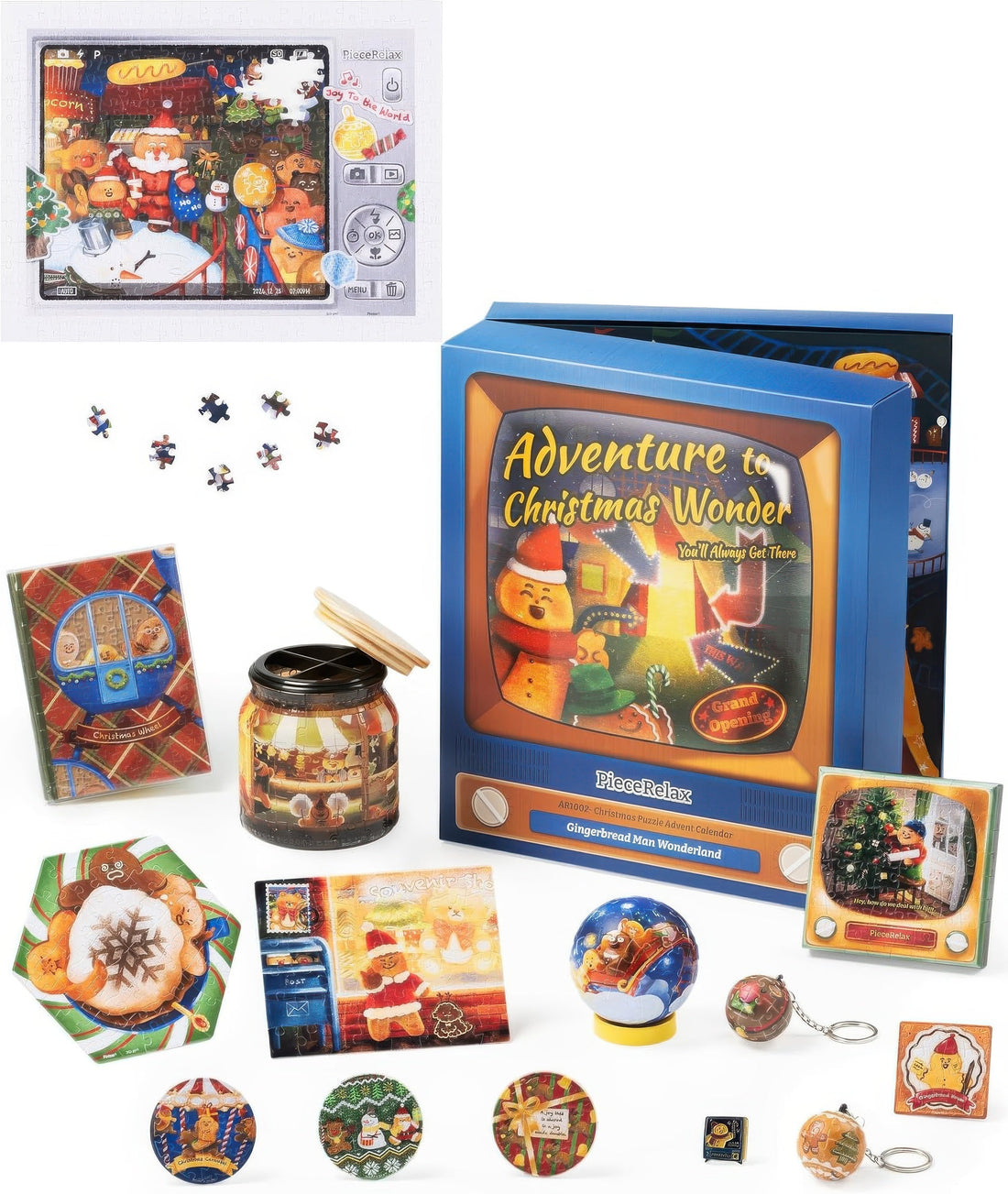 pintoo-ar1002-gingerbread-man-wonderland-961-multipack-plastic-advent-calendar-puzzle