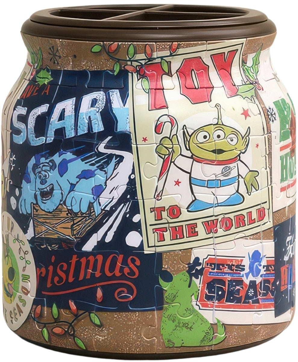 pintoo-bb1034-pixar-christmas-poster-collage-96-pieces-plastic-jar-puzzle