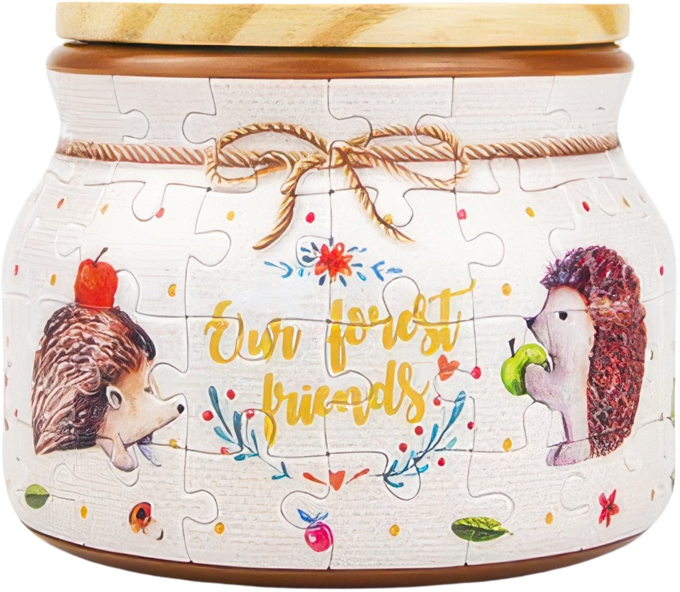 pintoo-bc1001-forest-friends---hedgehog-and-apple-64-pieces-jar-puzzle