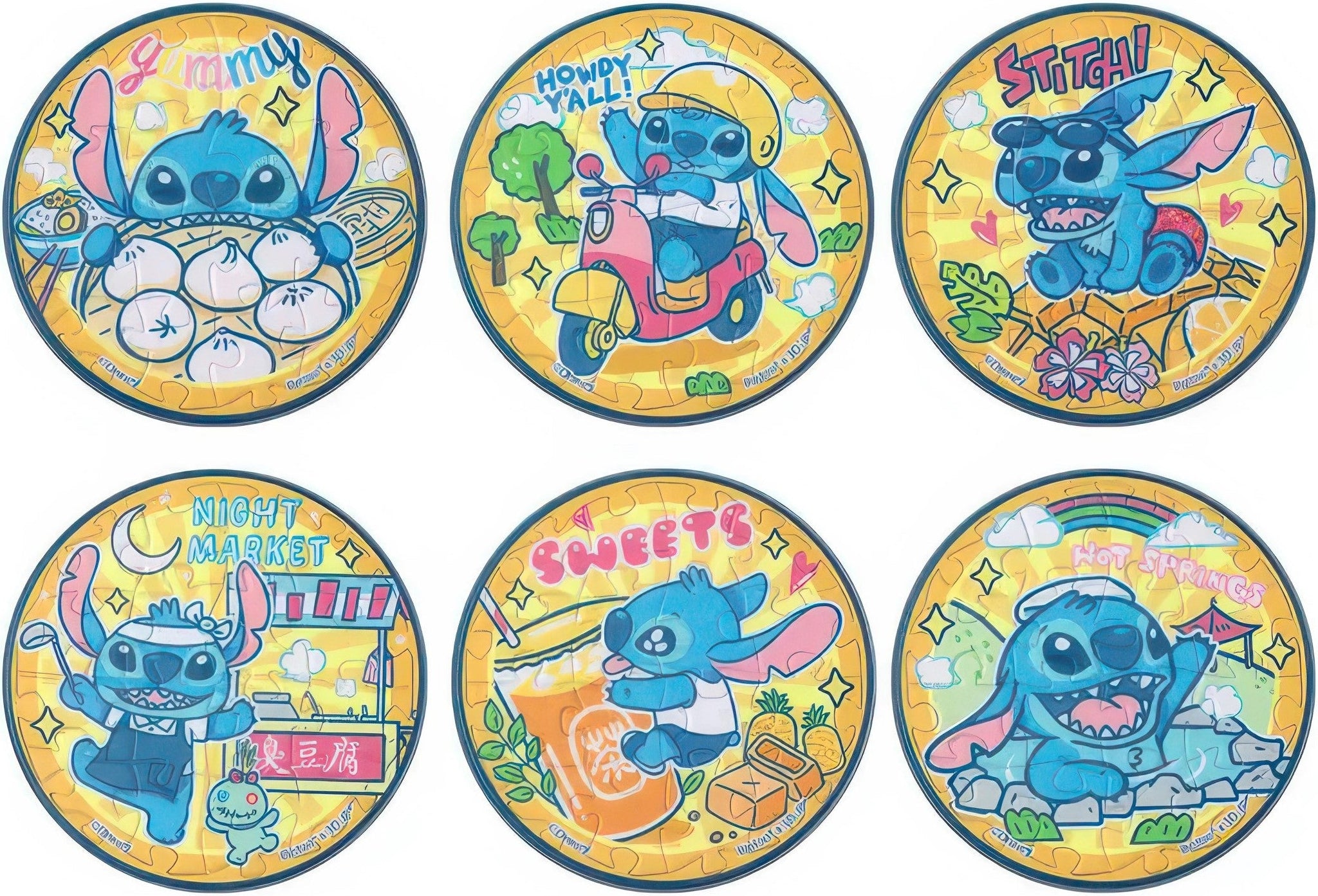 pintoo-bd1079-lilo-&-stitch-series---stitch-goes-traveling-16-multipack-6-pin-badge-puzzle