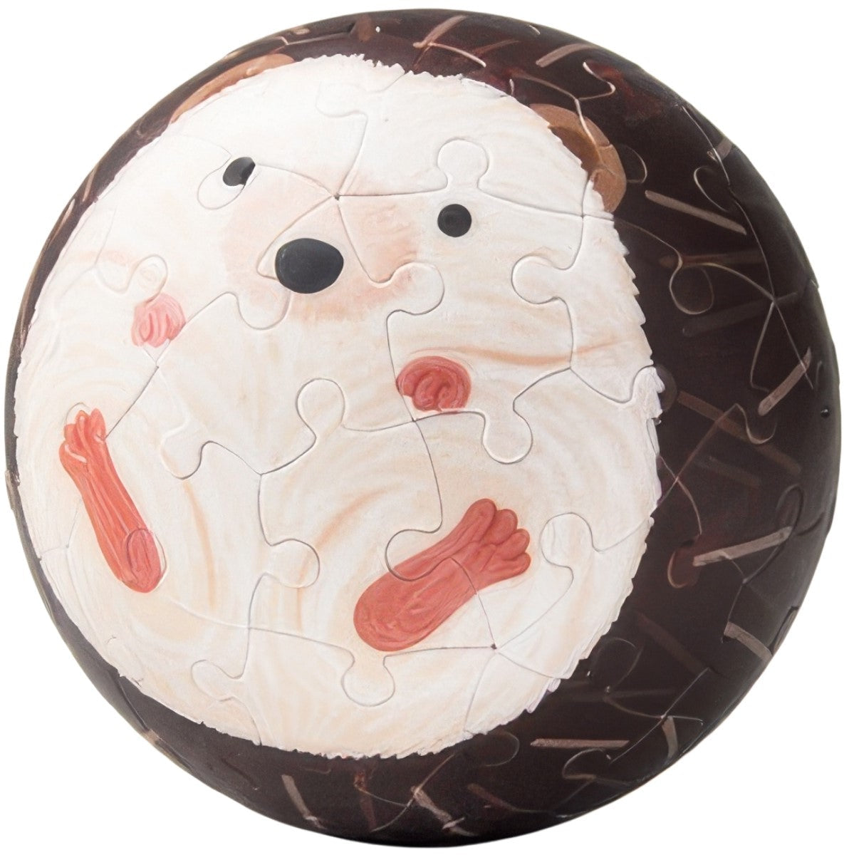 pintoo-c1055-rolling-animals---hedgehog-60-pieces-coin-ball-puzzle