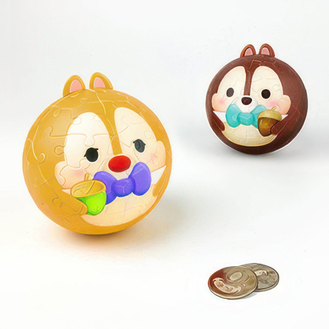 pintoo-c1060-chip-dale-120-multipack-plastic-coin-ball-puzzle