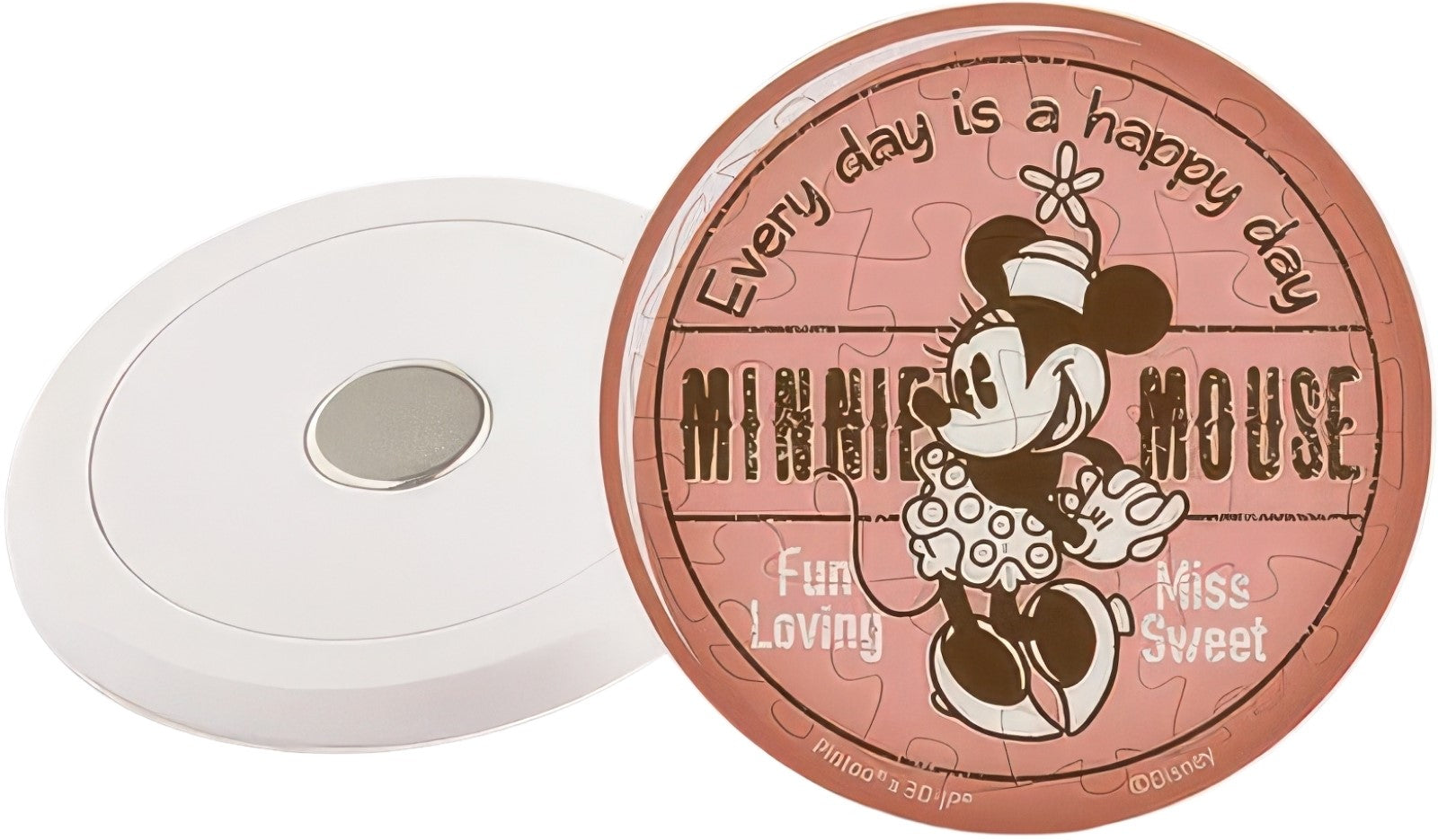 pintoo-d1222-mickey-and-friends---retro-badge,-minnie-16-pieces-magnet-puzzle