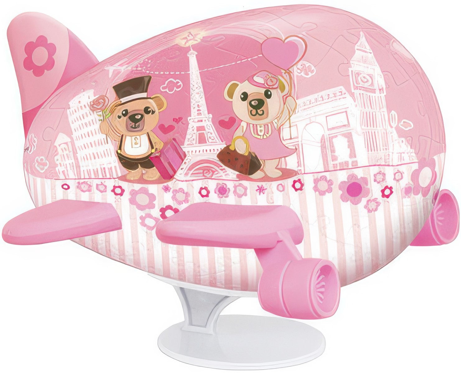 pintoo-e5184-romantic-holiday---europe-edition-egg-shaped-airplane-80-pieces-3d-puzzle