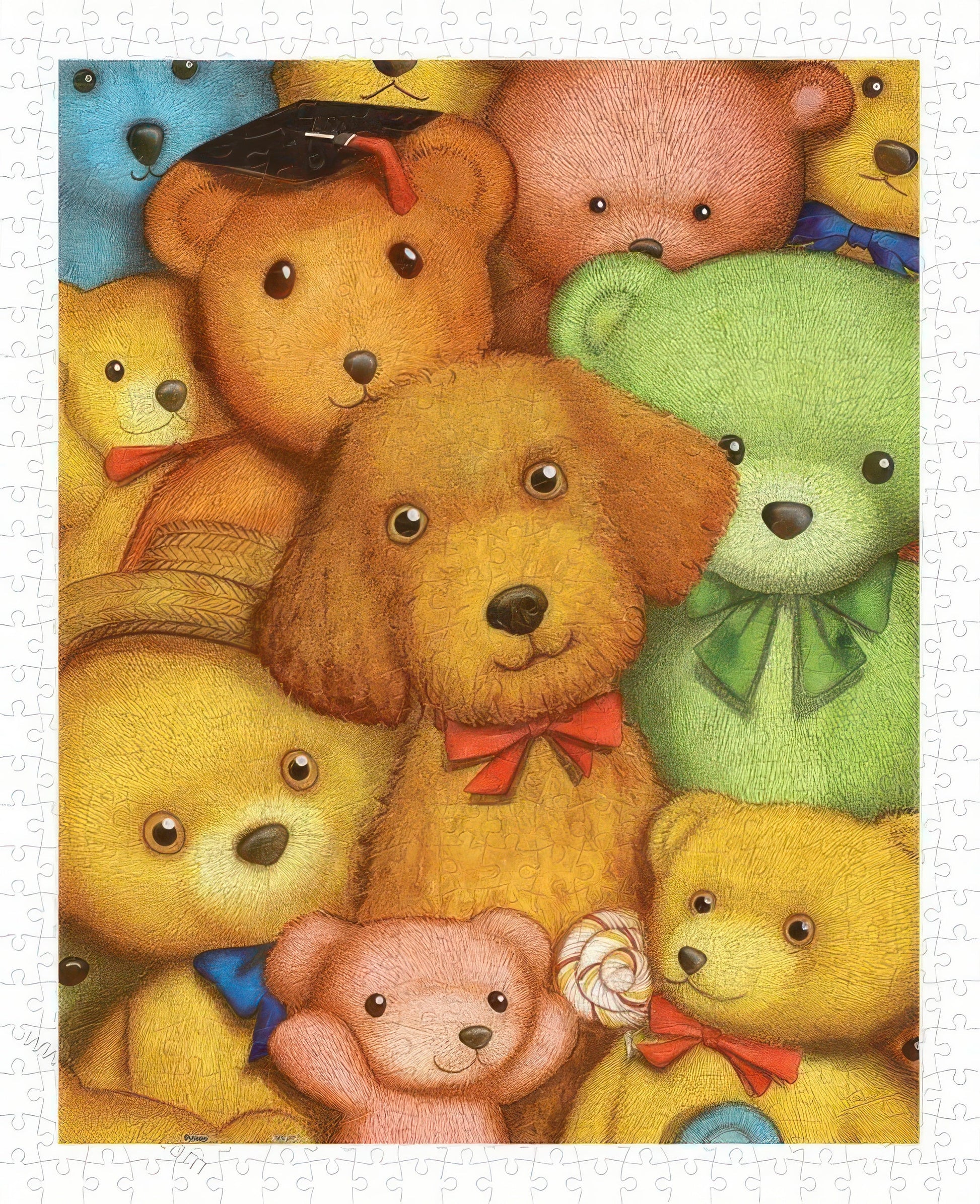 pintoo-h1124-illustration-poodle-and-teddy-bears-500-pieces-plastic-jigsaw-puzzle