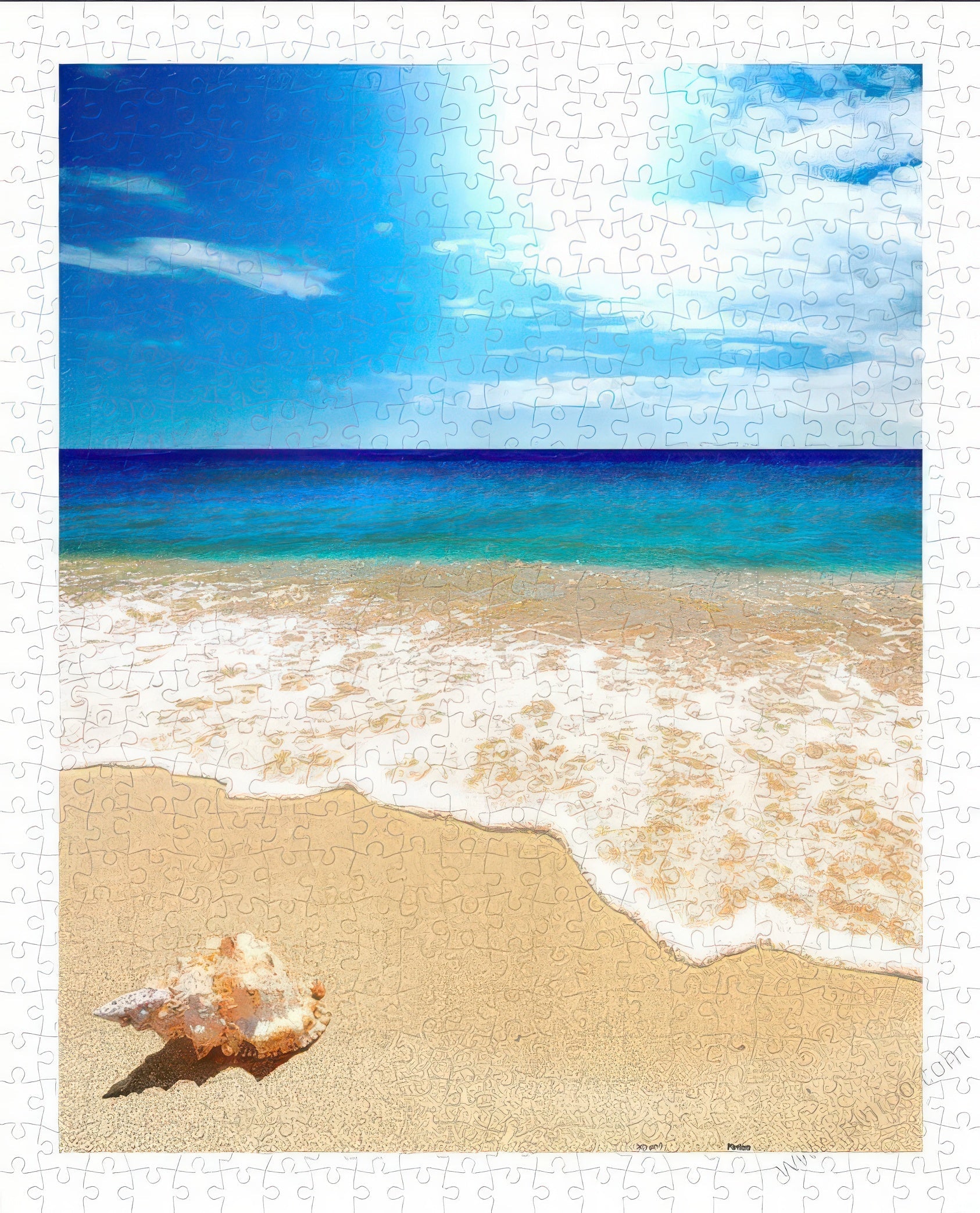 pintoo-h1335-scenery-seashell-on-the-beach-500-pieces-plastic-jigsaw-puzzle