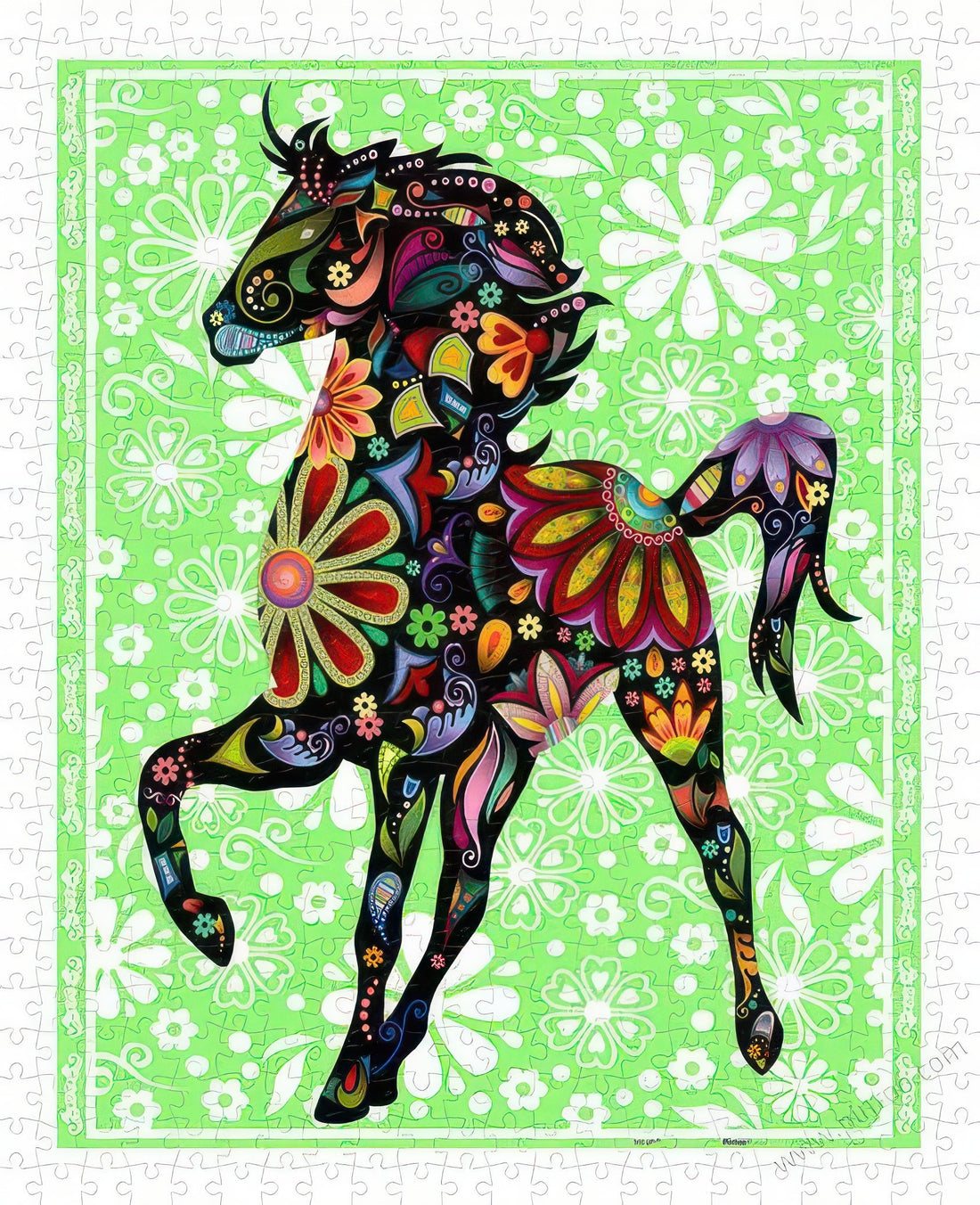 pintoo-h1595-animal-the-pretty-horse-500-pieces-plastic-jigsaw-puzzle