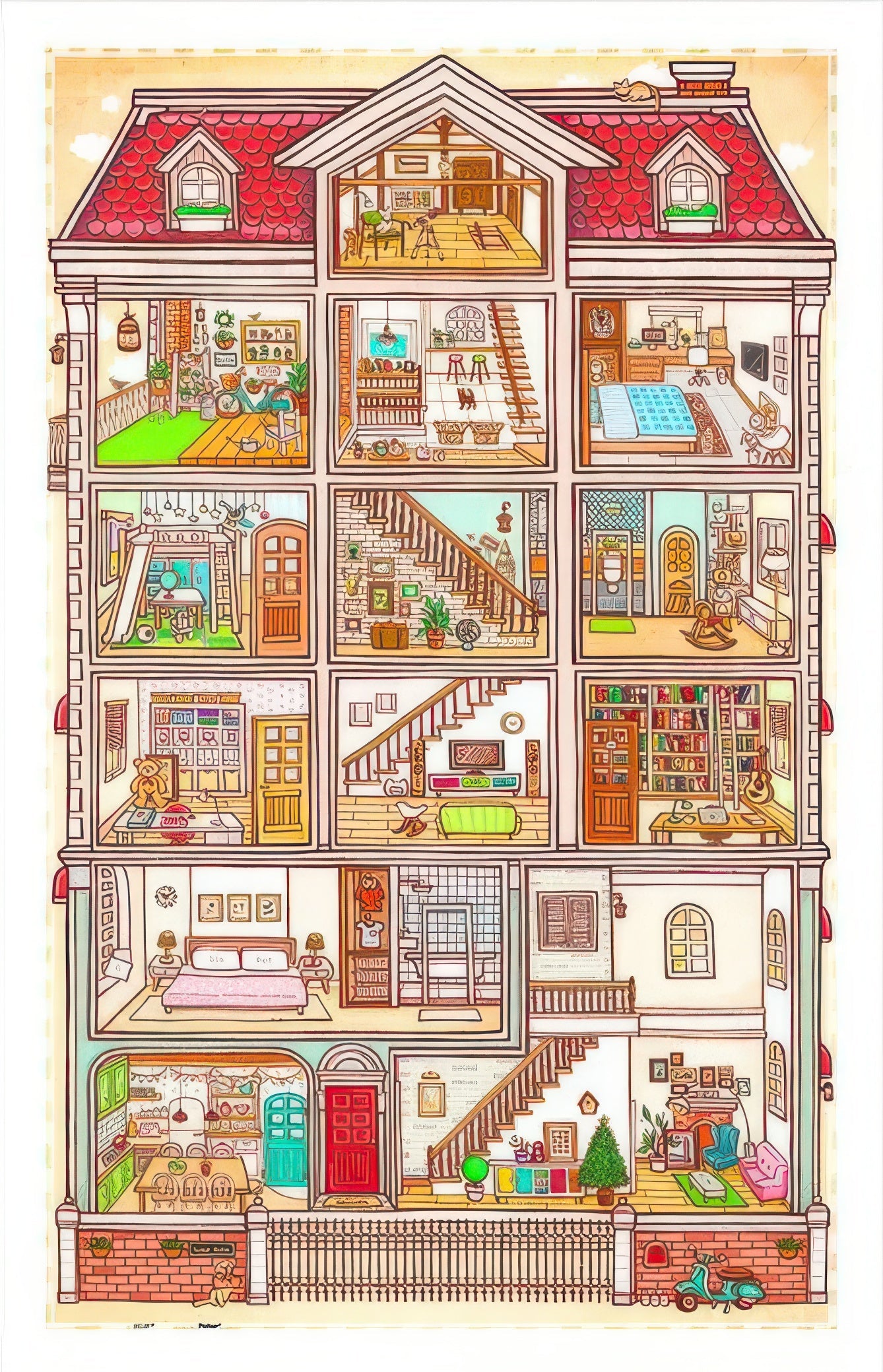 pintoo-h1643-illustration-sweet-home-1000-pieces-plastic-jigsaw-puzzle