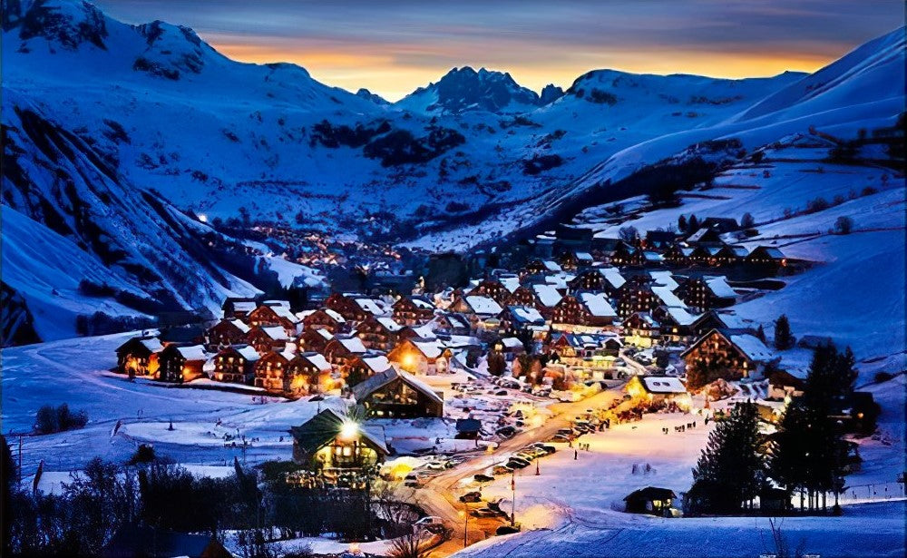 Pintoo â€¢ Scenery â€¢ Beautiful Dusk in French Alps Resortã€€1000 PCSã€€Plastic Jigsaw Puzzle
