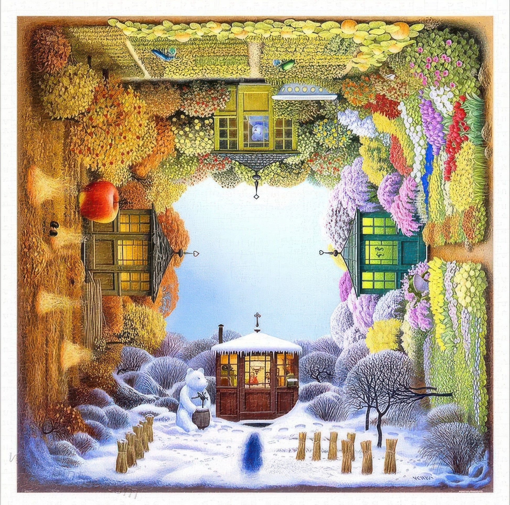 pintoo-h1918-jacek-yerka---four-seasons-charm-1600-pieces-jigsaw-puzzle