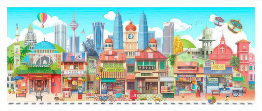 Pintoo H1929　Illustration • Colorful Malaysia　1000 Pieces Plastic Jigsaw Puzzle