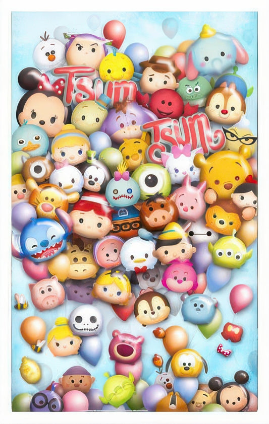 Pintoo H1991　Tsum Tsum • Happy Balloon Party　1000 Pieces Plastic Jigsaw Puzzle