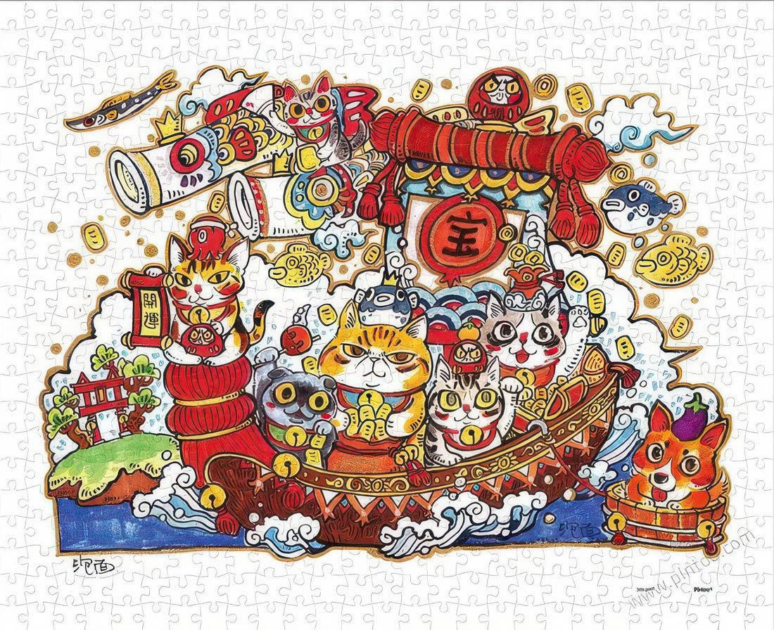 pintoo-h2020-illustration-for-the-good-fortune-500-pieces-plastic-jigsaw-puzzle