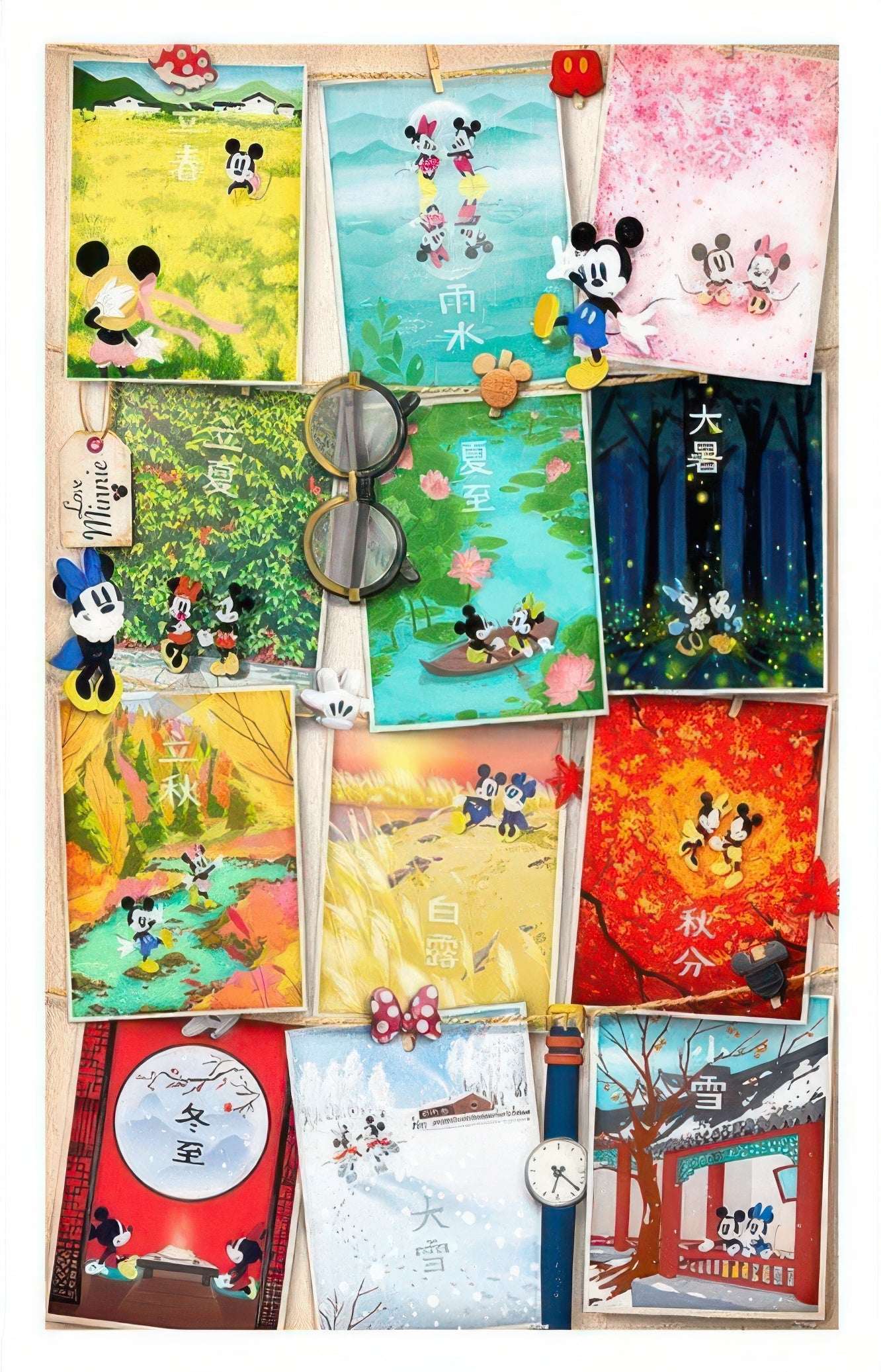 pintoo-h2033-mickey-and-friends---traditional-solar-terms-1000-pieces-jigsaw-puzzle