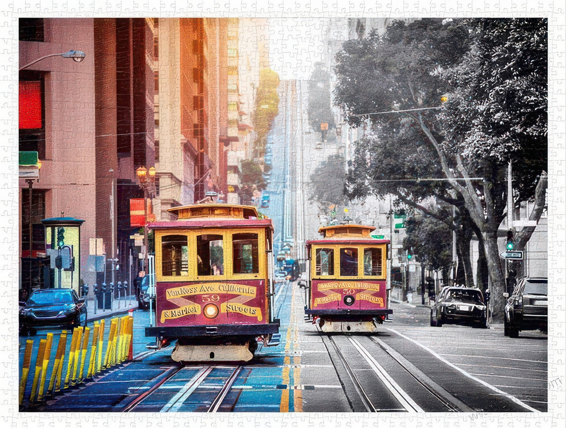 pintoo-h2044-12-san-francisco---cable-car-stroll-in-the-mountain-city-1200-pieces-jigsaw-puzzle