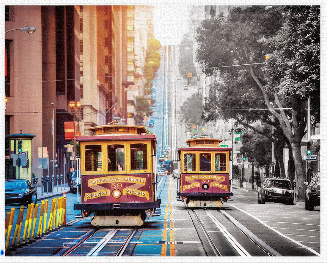 pintoo-h2044-45-san-francisco---cable-car-stroll-in-the-mountain-city-4500-pieces-jigsaw-puzzle