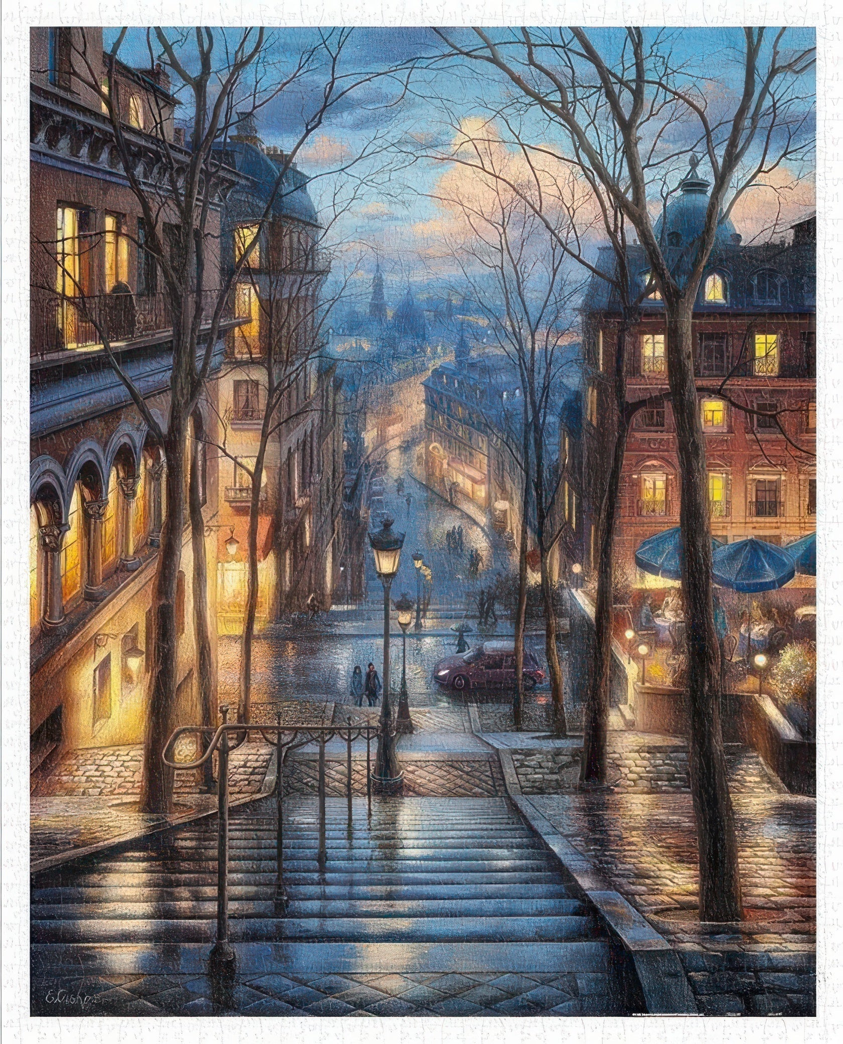 pintoo-h2058-evgeny-lushpin---montmartre,-quiet-night-2000-pieces-jigsaw-puzzle