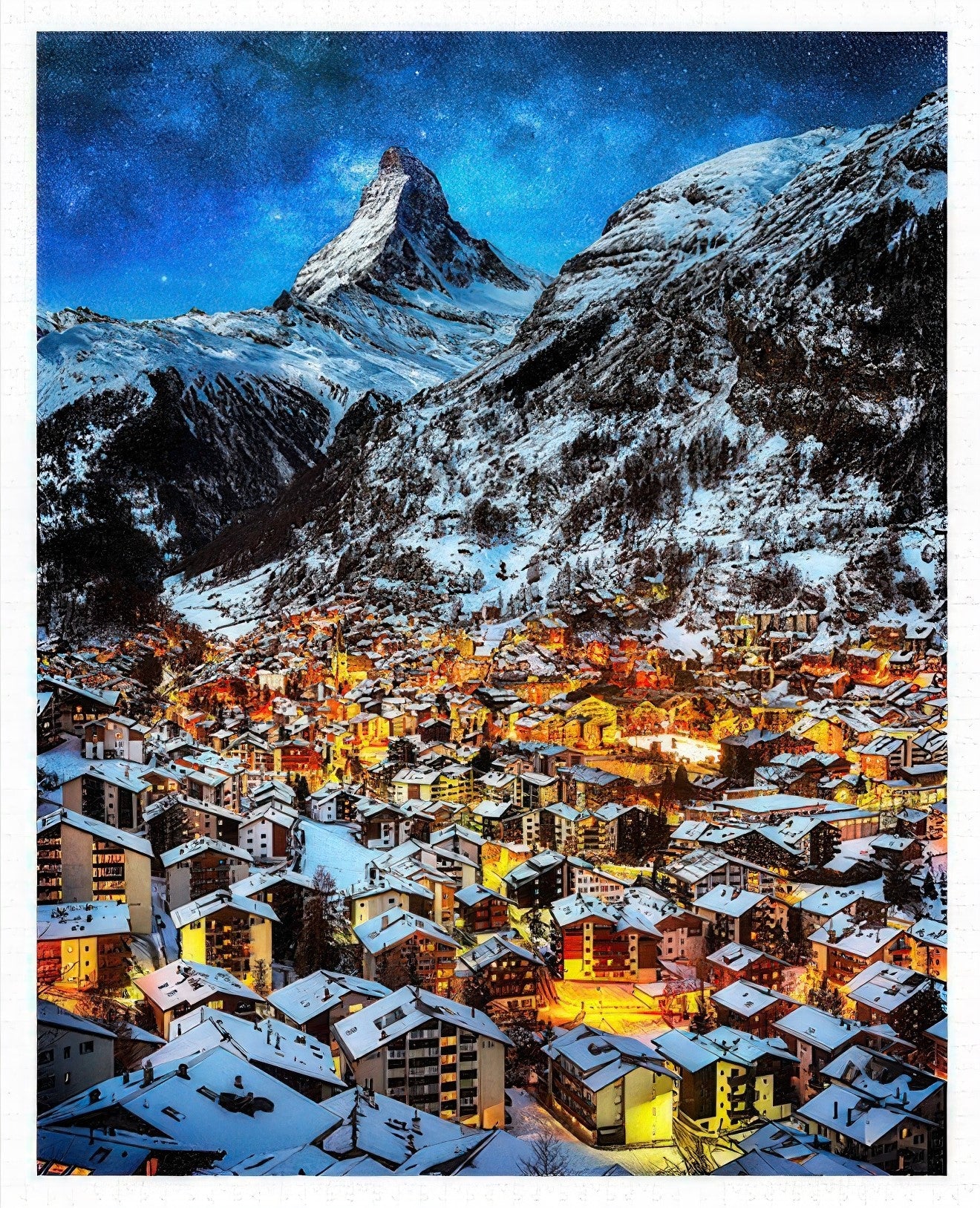 pintoo-h2066-20-switzerland---zermatt,-city-of-light-in-the-mountains-2000-pieces-jigsaw-puzzle