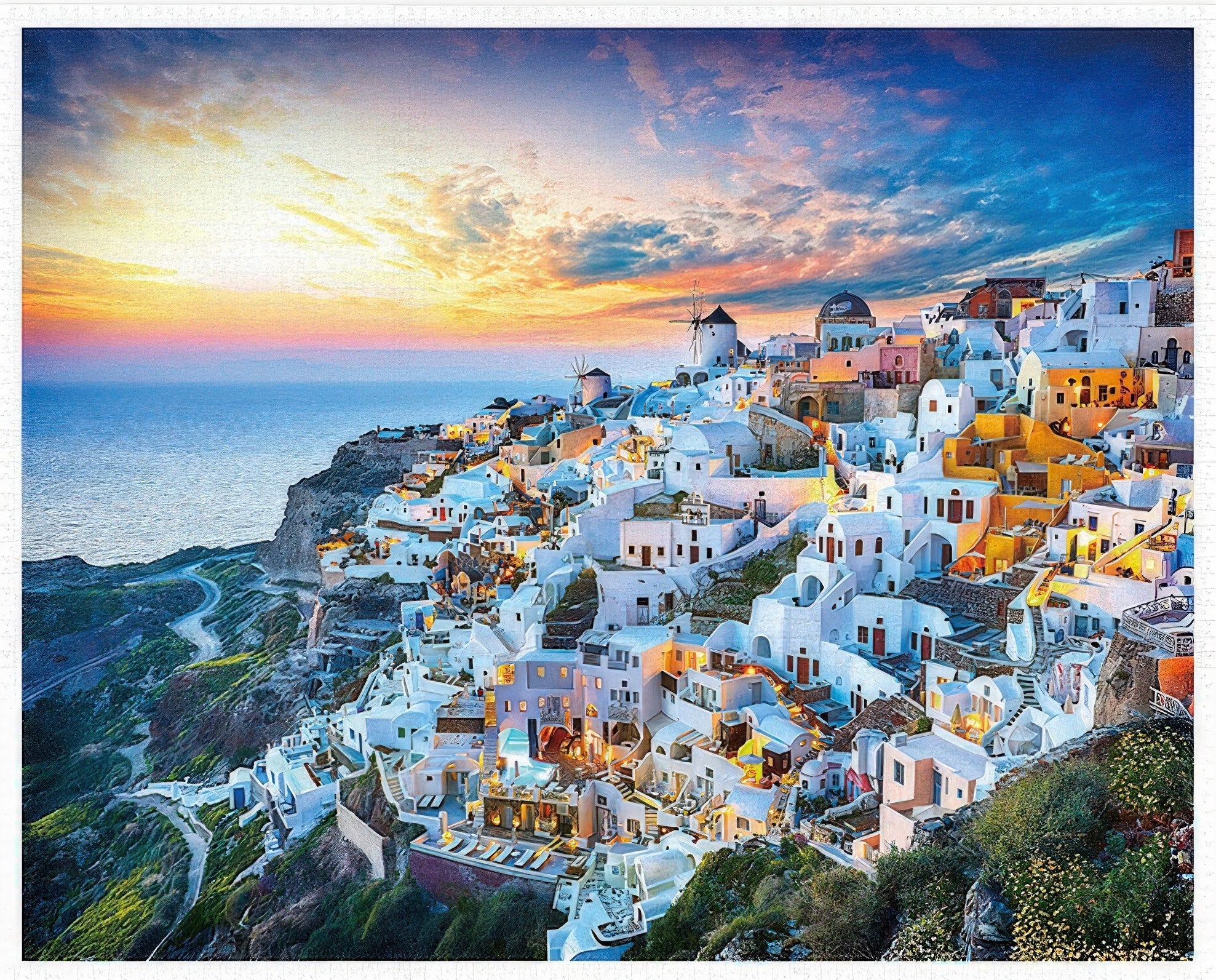 pintoo-h2073-45-beauty-of-greek-sunset-4500-pieces-jigsaw-puzzle