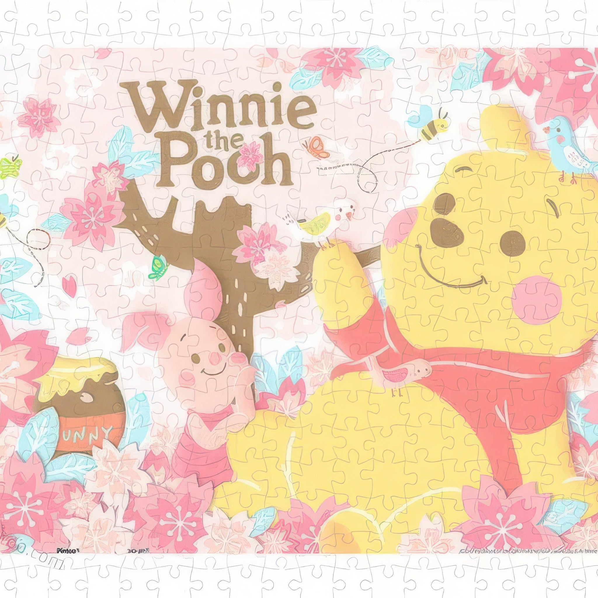 pintoo-h2121-winnie-the-pooh---sweet-cherry-blossom-season-300-pieces-jigsaw-puzzle