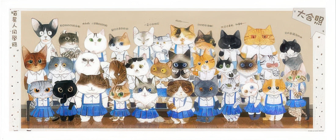 pintoo-h2180-animal-cat-graduation-photo-1000-pieces-plastic-jigsaw-puzzle