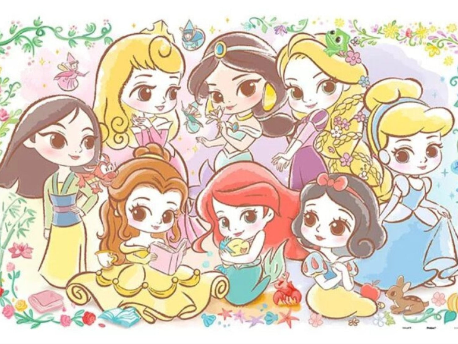 Pintoo • All Princesses • Lovely Princesses　1000 PCS　Plastic Jigsaw Puzzle