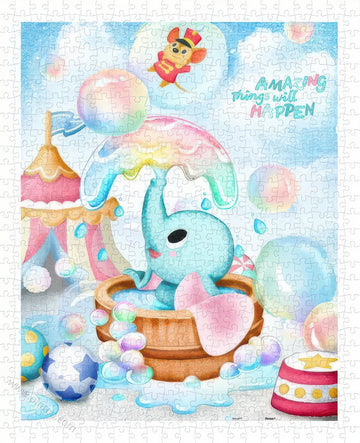 pintoo-h2190-dumbo---happy-bubble-bath-500-pieces-jigsaw-puzzle