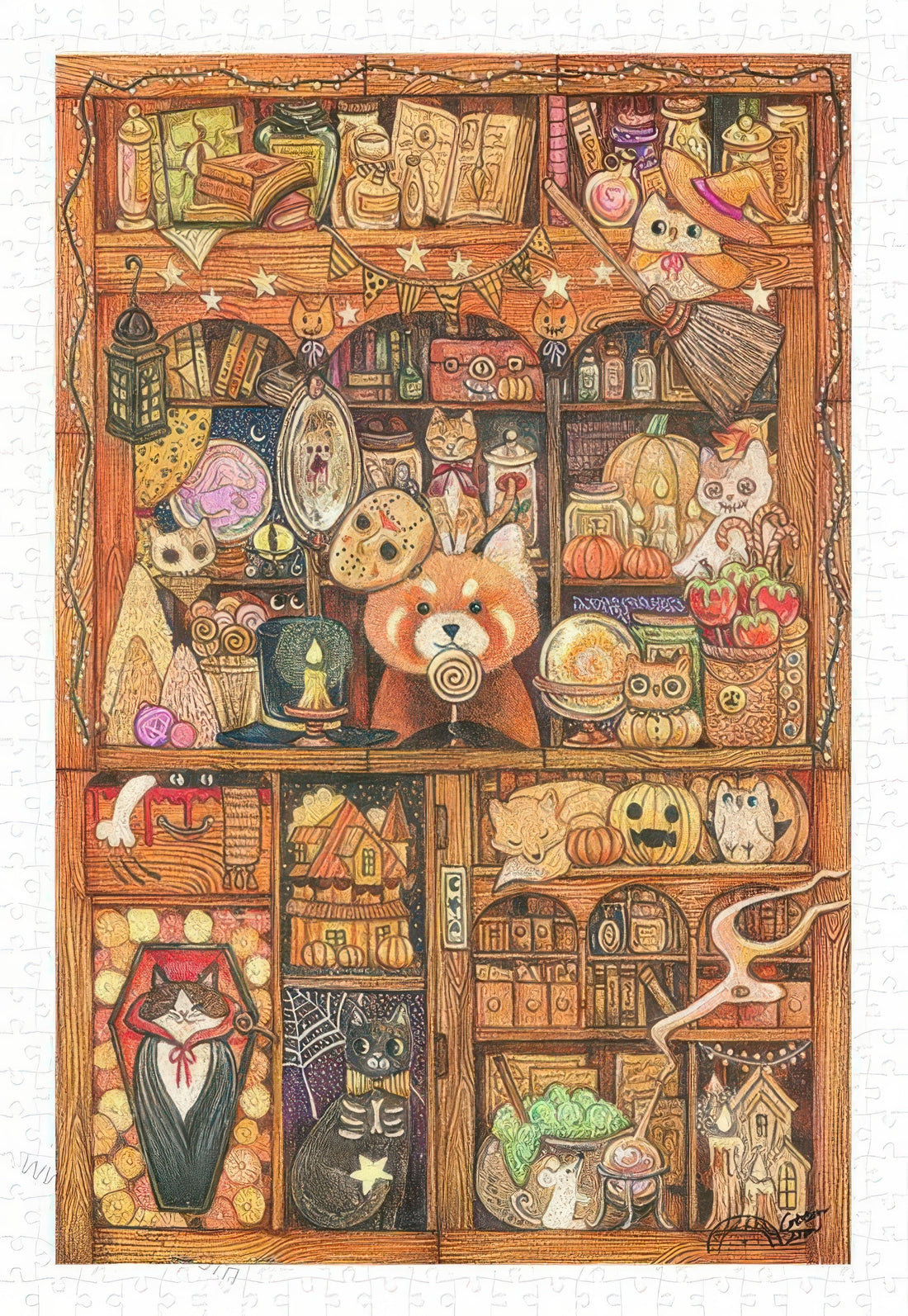 pintoo-h2240-cotton-lion---raccoon-magic-house-600-pieces-jigsaw-puzzle