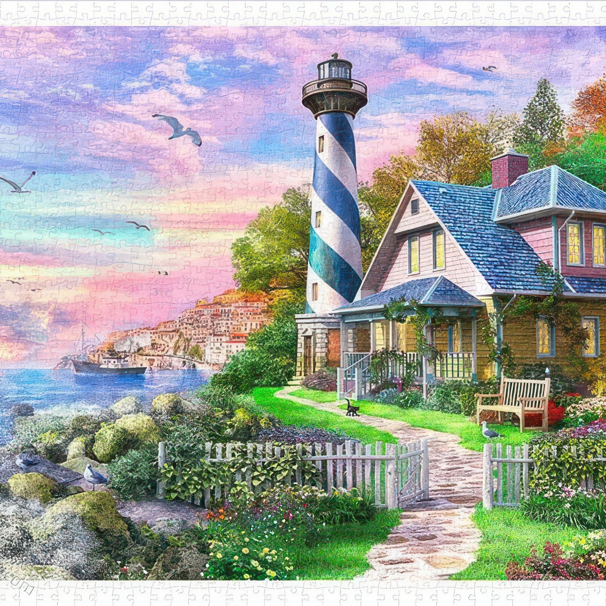 pintoo-h2254-dominic-davison---coastal-villa-1200-pieces-jigsaw-puzzle