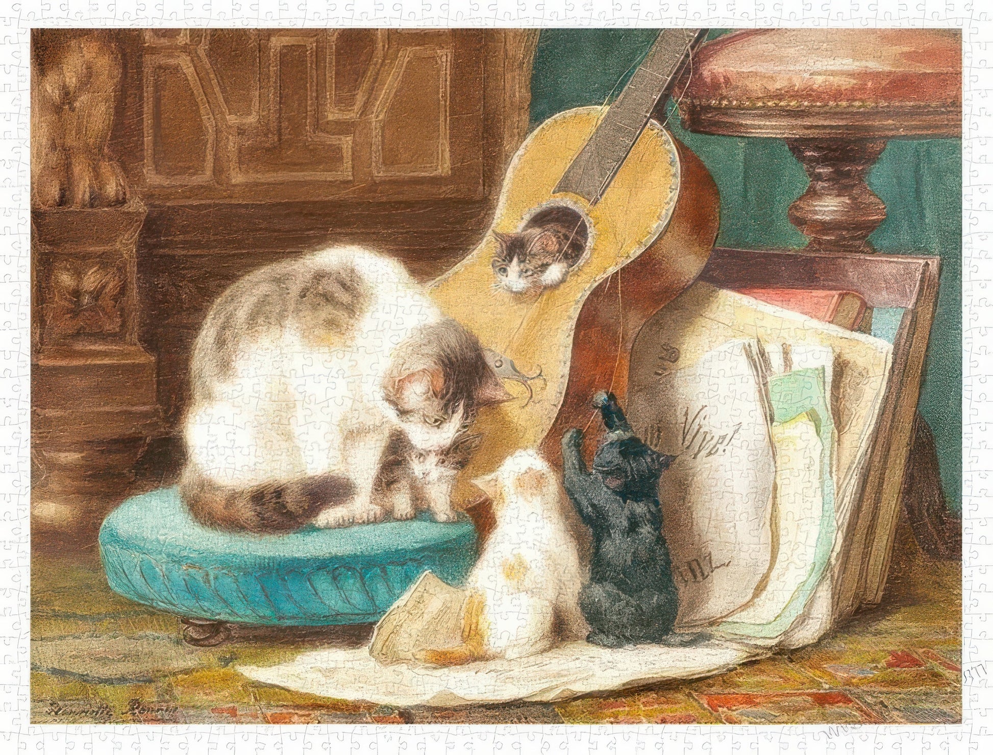 pintoo-h2258-henriette-ronner---the-musician-1200-pieces-jigsaw-puzzle