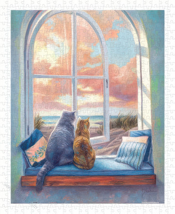 pintoo-h2283-lucie-bilodeau---enjoying-the-view-outside-the-window-500-pieces-jigsaw-puzzle