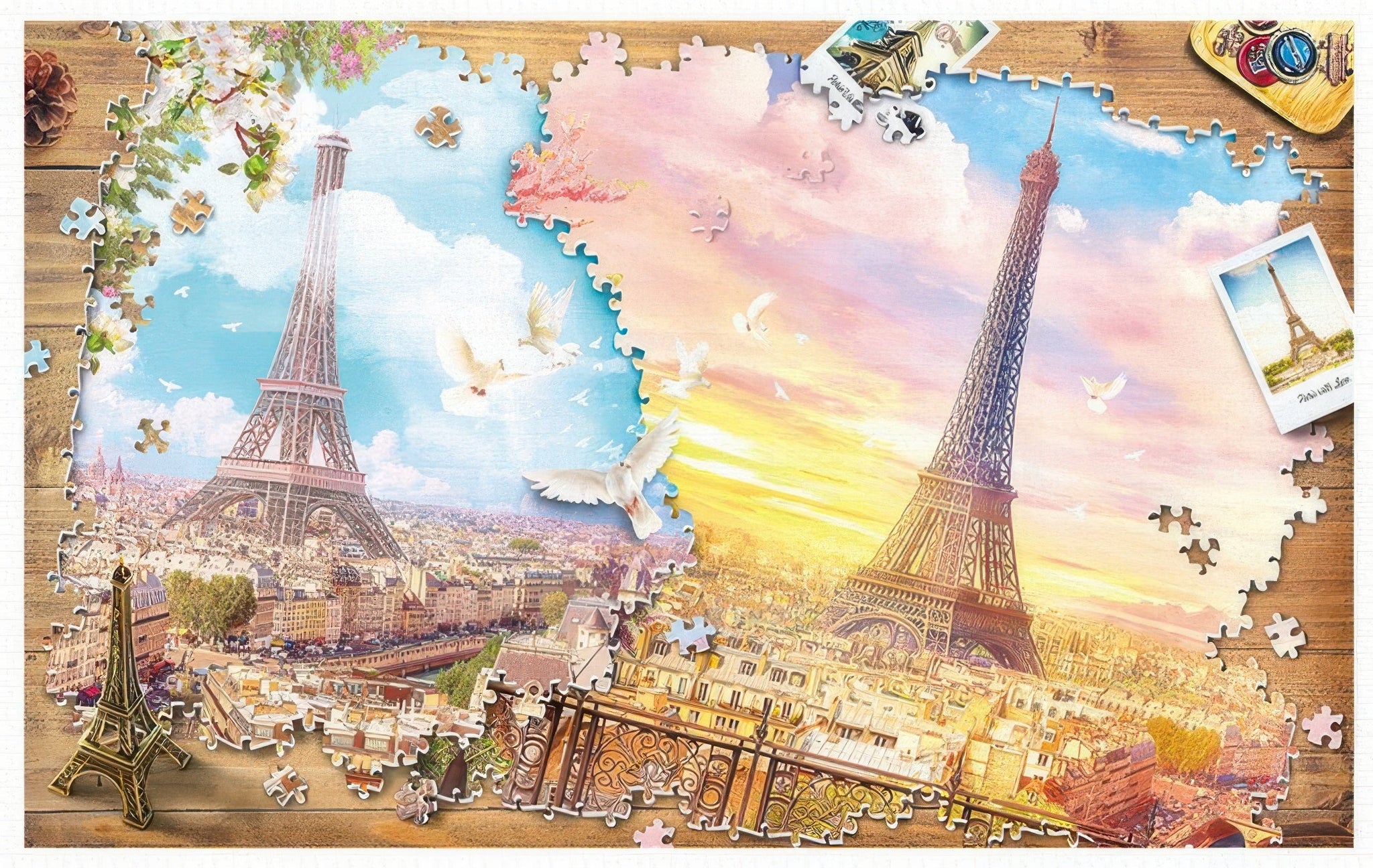 pintoo-h2287-40-puzzle-within-a-puzzle---eiffel-tower-charm-4000-pieces-jigsaw-puzzle