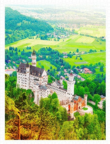 pintoo-h2343-12-plastic-puzzle---germany---spring-neuschwanstein-castle-1200-pieces-jigsaw-puzzle