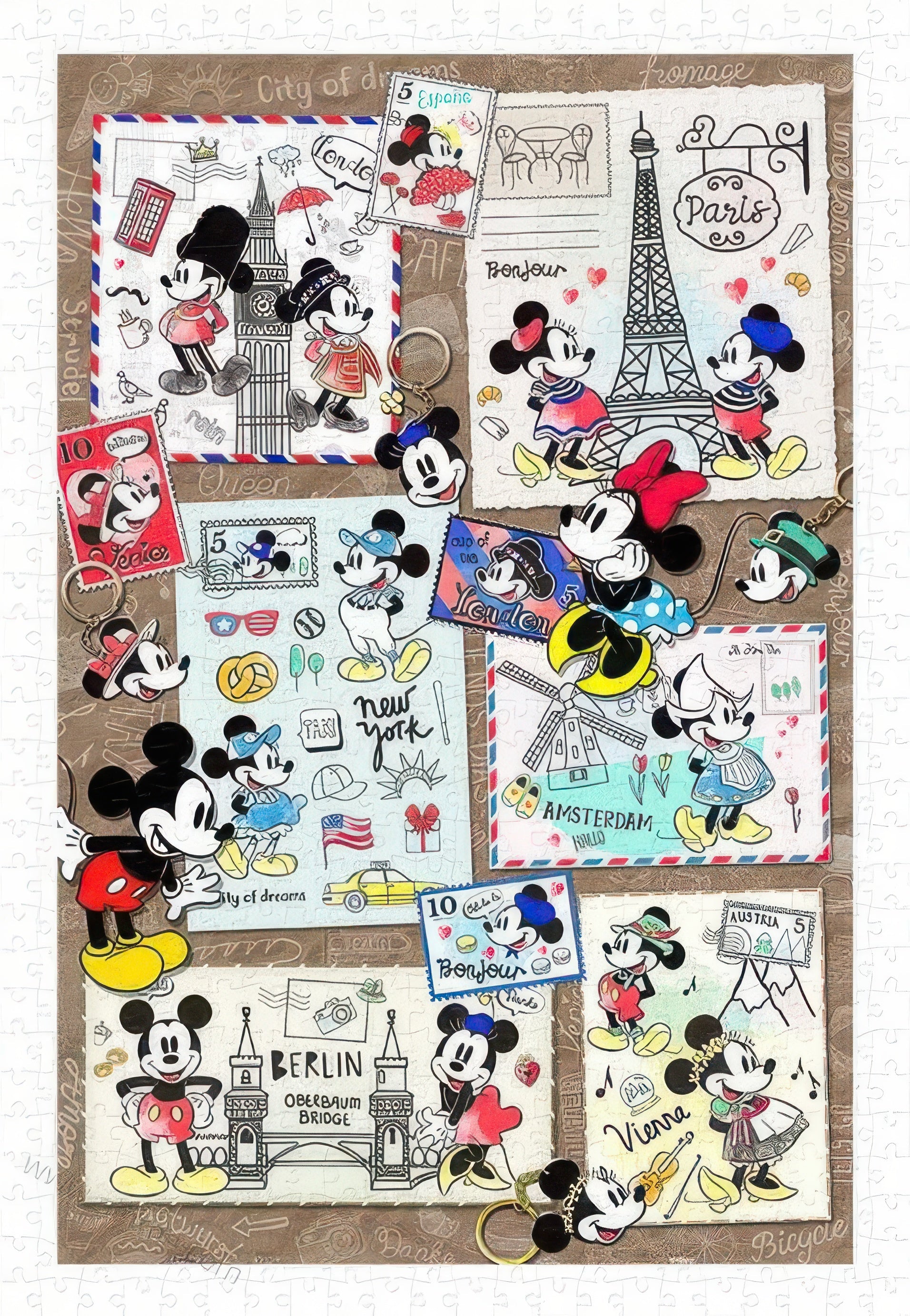 pintoo-h2347-mickey-friends-commemoration-of-travel-600-pieces-plastic-jigsaw-puzzle