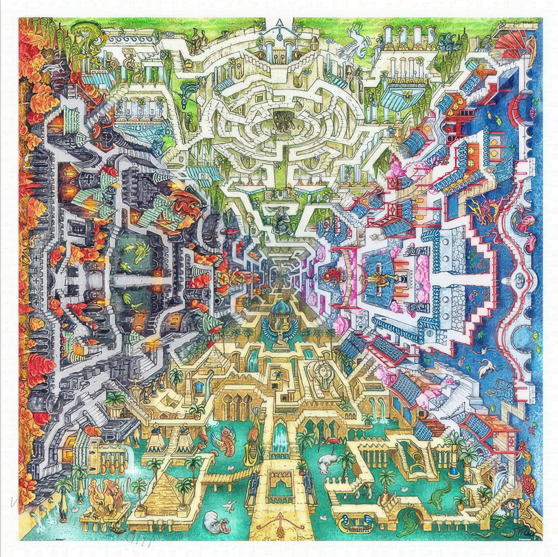 pintoo-h2375-tom-parker---mythical-labyrinth-1600-pieces-jigsaw-puzzle