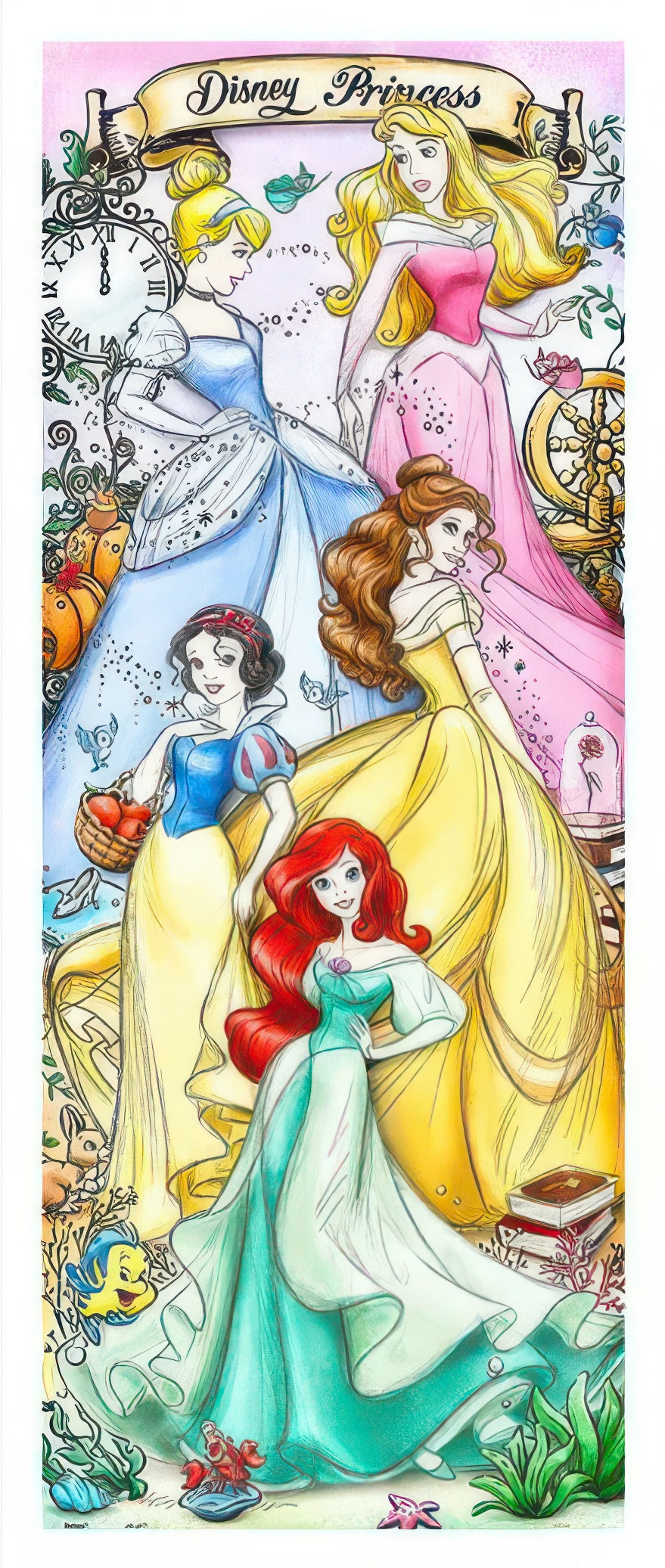 pintoo-h2427-disney-princess-elegant-princesses-1000-pieces-plastic-jigsaw-puzzle