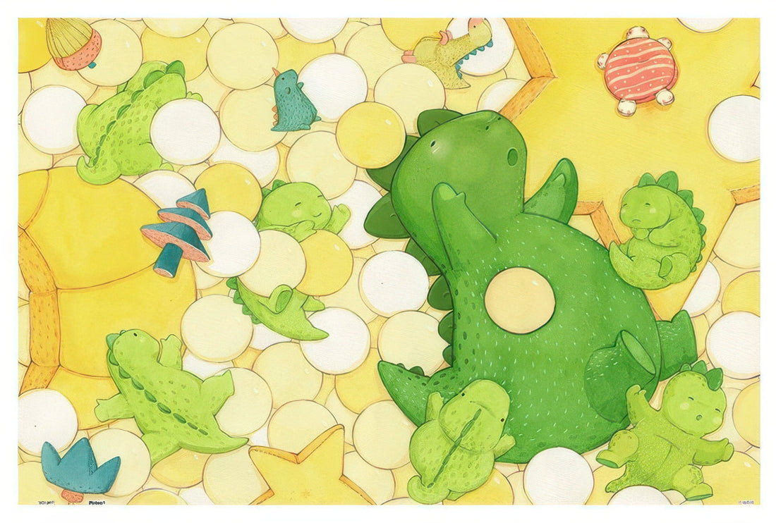 pintoo-h2459-illustration-little-dinosaur-s-stars-and-moon-600-pieces-plastic-jigsaw-puzzle